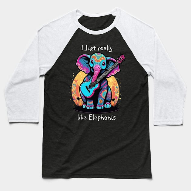 Harmonious Jumbo Jam I just really like elephant Baseball T-Shirt by coollooks